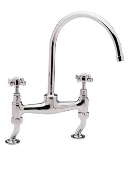 Tre Mercati Imperial Dual Flow Bridge Pillar Sink Mixer Tap | 1069