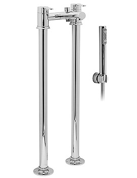 Vado Sense Floor Mounted 2 Hole Bath Shower Mixer Tap