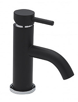 Tre Mercati Milan Black Mini Mono Basin Mixer Tap | 63363