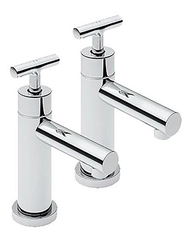 Tre Mercati Contour T-Bar Basin Taps Pair | 4611