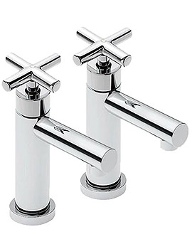 Tre Mercati Contour Cross Head Basin Taps Pair | 4601