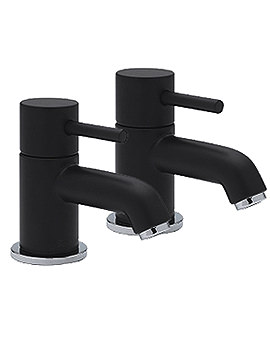 Tre Mercati Milan Black Bath Taps Pair | 63320