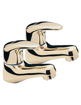 Tre Mercati Modena Bath Taps Pair Antique Gold Plated | 95220