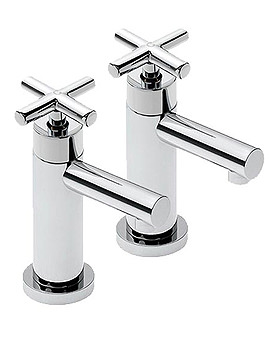 Tre Mercati Contour Bath Taps Pair With Crosshead Knob | 4602