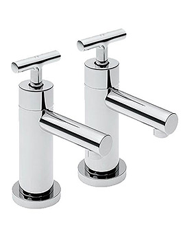 Tre Mercati Contour Bath Taps Pair With T-Bar Knob | 4612