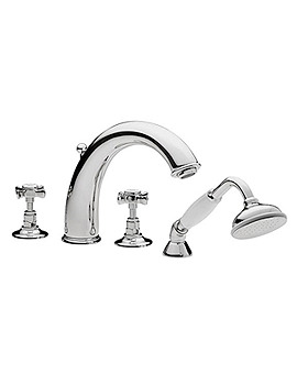 Tre Mercati Imperial 4 Hole Bath Shower Mixer Tap With Kit