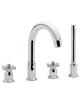 Tre Mercati Faro 4 Hole Bath Shower Mixer Tap With Complete Kit | 4065