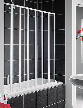 Aqualux Aquarius 7 Fold Bath Screen | FS6250AQU