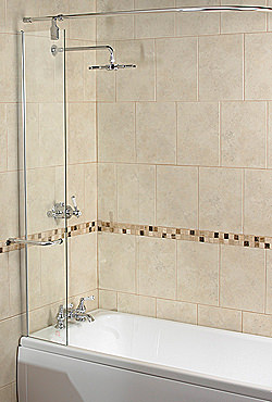 Aqualux Elite Modern Splash Guard with Rail | FBS0180AQU