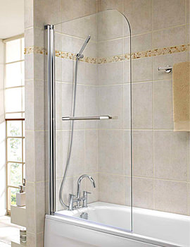 Twyford Geo6 Single Panel Bath Screen 1500 x 850mm