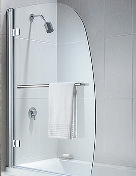Twyford Hydr8 Sail Panel Bath Screen | H83968CP
