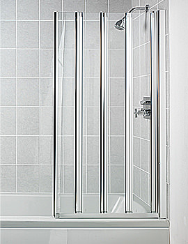 Manhattan M3 4 Panel Swiftseal Bath Screen 790 x 1420mm | M3CL4NSCC