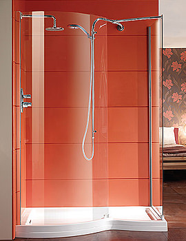 Manhattan M3 Walk-In Shower Enclosure 1400, 1700mm | M3CL17WDCL