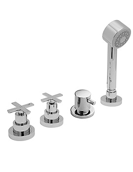 Vado Tonic Deck Mounted Bath Shower Mixer Tap | TON-135/NS-3/4-c/p