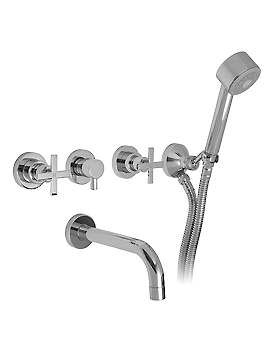 Tonic 5 Hole Wall Mounted Concealed Bath Shower Mixer | TON-125-3/4