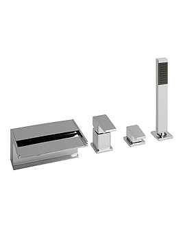 Synergie Deck Mounted Single Lever 4 Hole Bath Shower Mixer
