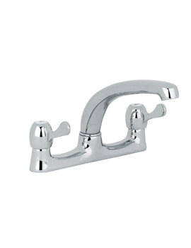 Mayfair Alpha Lever Deck Sink Mixer Tap With Swivel Spout | KIT125