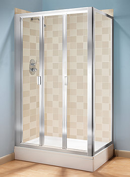 Manhattan M2 Tri-Fold Shower Door 1200mm-Chrome
