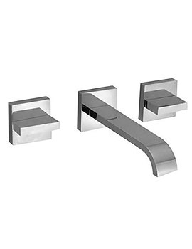 Vado Geo Wall Mounted 3 Hole Basin Mixer Tap