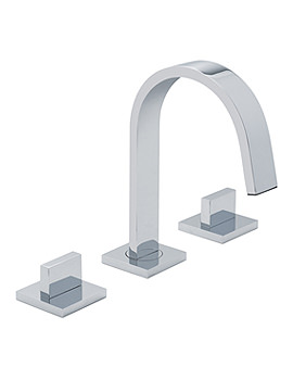 Vado Geo 3 Hole Basin Mixer Tap Deck Mounted