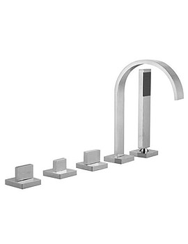 Vado Geo 5 Hole Deck Mounted Bath Shower Mixer Tap