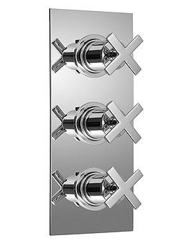 Vado Tonic Concealed 3 Handle Thermostatic Shower Valve | TON-128B-3/4
