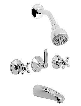 Vado Victoriana Concealed Wall Mounted 4 Way Bath Shower Mixer Tap