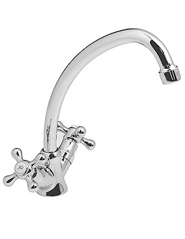 Vado Victoriana Mono Kitchen Sink Mixer Tap With Swivel Spout