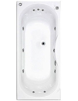 Phoenix Seville Whirlpool Double Ended Bath 1700 x 750mm