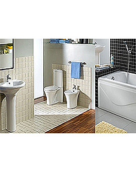Aqva Verizon White Bathroom Suite