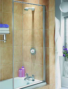Aqualux Euro Bath Screen Framed White | FS6456AQU