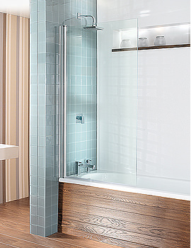 Simpson Semi Frameless Single Bath Screen | DBSSC0850