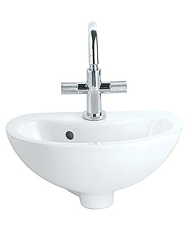 Balterley Aura 45cm Slimline Semi Recessed Basin