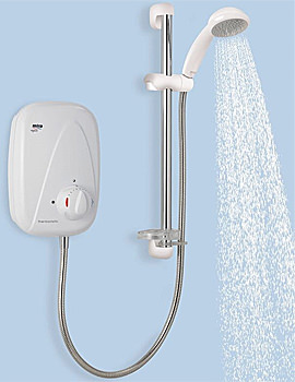 Mira Vigour Manual Power Shower White and Chrome | 1.1532.354