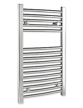 Tivolis Chrome Curved Heated Towel Rail 500 x 800mm