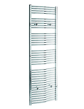 Tivolis Curved Shape Heated Towel Rail 300 x 1600 Chrome