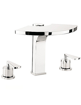 Crosswater Stream 3 Hole Deck Mounted Bath Set | ST330DC