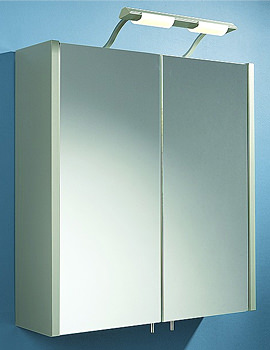 Bari Bathroom Cabinet 660mm From HIB - 2 Mirrored Door