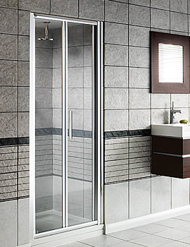 Manhattan M3 Clear Glass Bi Fold Shower Door 800mm