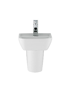 Balterley Crystal Square Basin With Semi Pedestal 35cm