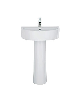 Balterley Delight D Shape Basin With Full Pedestal 60cm