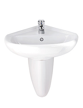 Balterley Corner Cloakroom Basin 1 Tap Hole 55cm