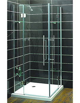 Aqualux Pura Corner Entry Shower Enclosures 1000 x 1000mm | FEN0638AQU