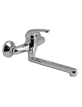 Vado Axis Wall Mounted Kitchen Sink Mixer Tap With Spout