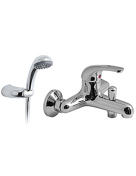 Vado Axis Wall Mounted Bath Shower Mixer With Shower Kit