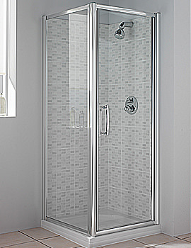 Manhattan M3 Clear Glass Hinged Shower Door Chrome 700mm | M3CL70HDC