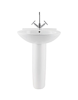 Balterley Reflection Round Basin With Pedestal 62cm