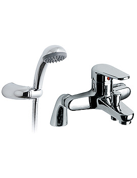 Vado Chelsea Pillar Mounted Bath Shower Mixer With Shower Kit