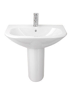 Balterley Aspire Wash Basin With Semi Pedestal 55cm