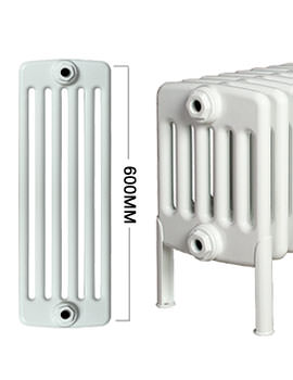 Roma 12 Section 6 Column Radiator Welded Feet 600 x 600